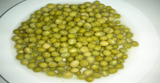 canned green peas